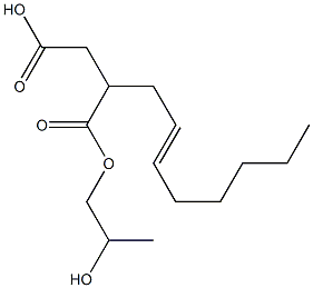 2-(2-Octenyl)succinic acid hydrogen 1-(2-hydroxypropyl) ester Struktur