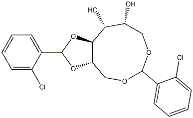 1-O,6-O:2-O,3-O-Bis(2-chlorobenzylidene)-D-glucitol Structure