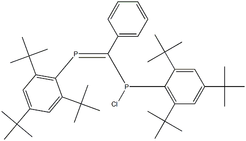 (Z)-1,3-ビス[2,4,6-トリ(tert-ブチル)フェニル]-2-フェニル-3-クロロ-1,3-ジホスファ-1-プロペン 化学構造式