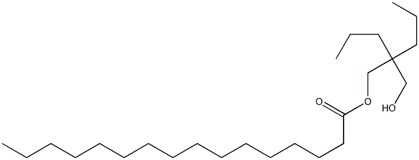 Hexadecanoic acid 2-(hydroxymethyl)-2-propylpentyl ester 结构式