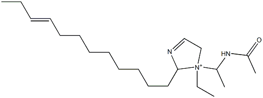 1-[1-(アセチルアミノ)エチル]-2-(9-ドデセニル)-1-エチル-3-イミダゾリン-1-イウム 化学構造式