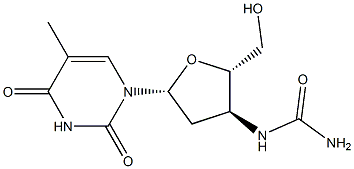 3'-Ureido-3'-deoxythymidine Structure