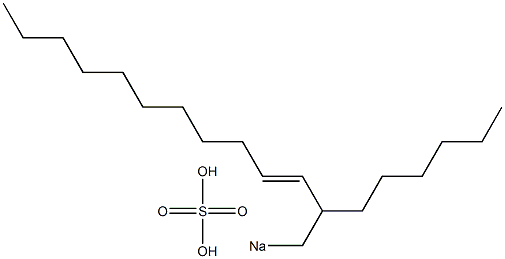 Sulfuric acid 2-hexyl-3-tridecenyl=sodium ester salt