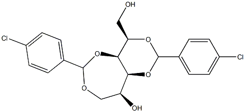 2-O,4-O:3-O,6-O-Bis(4-chlorobenzylidene)-L-glucitol 结构式
