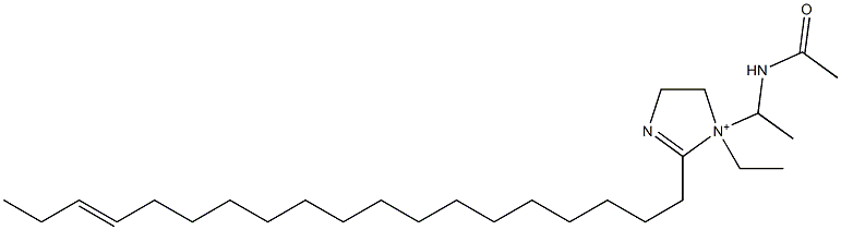 1-[1-(アセチルアミノ)エチル]-1-エチル-2-(16-ノナデセニル)-2-イミダゾリン-1-イウム 化学構造式