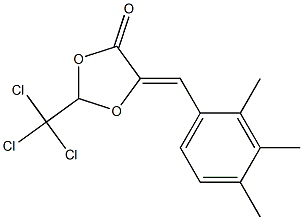 (5Z)-2-(Trichloromethyl)-5-(2,3,4-trimethylbenzylidene)-1,3-dioxolan-4-one Structure