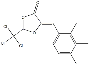 (5Z)-2-(Trichloromethyl)-5-(2,3,4-trimethylbenzylidene)-1,3-dioxolan-4-one 结构式