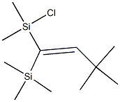 (E)-1-(クロロジメチルシリル)-1-(トリメチルシリル)-3,3-ジメチル-1-ブテン 化学構造式