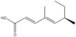 [R,(-)]-4,6-ジメチル-2,4-オクタジエン酸 化学構造式