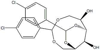 1-O,6-O:3-O,5-O-Bis(4-chlorobenzylidene)-L-glucitol Structure