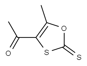 4-Acetyl-5-methyl-1,3-oxathiole-2-thione Struktur