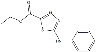 5-(フェニルアミノ)-1,3,4-チアジアゾール-2-カルボン酸エチル 化学構造式