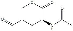 (S)-2-アセチルアミノ-4-ホルミル酪酸メチル 化学構造式