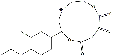 5-Undecyl-10-methylene-5-aza-2,8-dioxacycloundecane-1,9-dione,,结构式