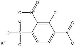 3-クロロ-2,4-ジニトロベンゼンスルホン酸カリウム 化学構造式