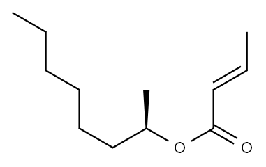 [E,(-)]-クロトン酸(R)-1-メチルヘプチル 化学構造式