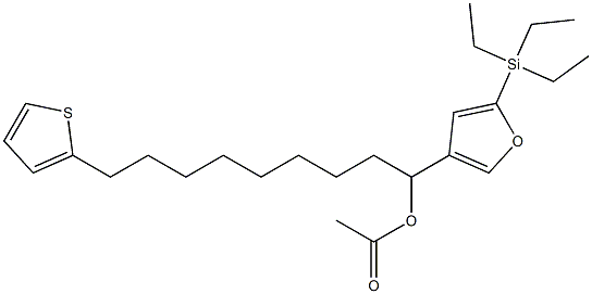 Acetic acid 1-[5-(triethylsilyl)-3-furyl]-9-(2-thienyl)nonyl ester Struktur