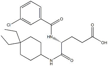 (R)-4-(3-Chlorobenzoylamino)-5-oxo-5-(4,4-diethylcyclohexylamino)valeric acid