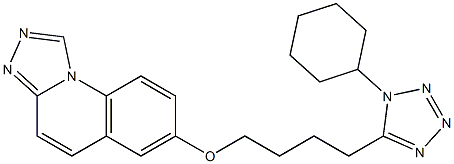 7-[4-(1-Cyclohexyl-1H-tetrazol-5-yl)butoxy][1,2,4]triazolo[4,3-a]quinoline Structure