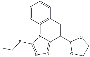 1-(Ethylthio)-4-(1,3-dioxolan-2-yl)[1,2,4]triazolo[4,3-a]quinoline Structure