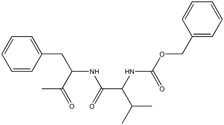 N-(1-アセチル-2-フェニルエチル)-2-(ベンジルオキシカルボニルアミノ)-3-メチルブチルアミド 化学構造式