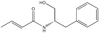 (E)-N-[(S)-1-ベンジル-2-ヒドロキシエチル]-2-ブテンアミド 化学構造式
