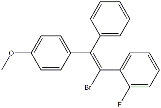 (Z)-1-Bromo-1-(o-fluorophenyl)-2-(p-methoxyphenyl)-2-phenylethene 结构式