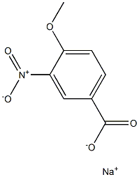 4-メトキシ-3-ニトロ安息香酸ナトリウム 化学構造式