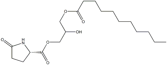 1-[(L-Pyroglutamoyl)oxy]-2,3-propanediol 3-undecanoate Struktur