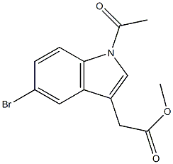 2-(1-Acetyl-5-bromo-1H-indol-3-yl)acetic acid methyl ester Structure
