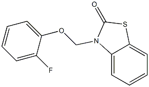 3-[(2-フルオロフェノキシ)メチル]ベンゾチアゾール-2(3H)-オン 化学構造式