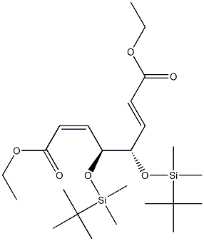  (2Z,4S,5S,6E)-4,5-Bis(tert-butyldimethylsilyloxy)-2,6-octadienedioic acid diethyl ester
