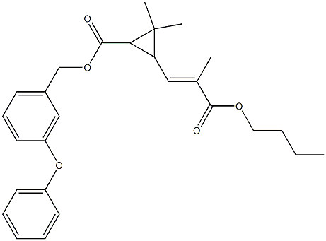 3-[(E)-2-(Butoxycarbonyl)-1-propenyl]-2,2-dimethylcyclopropanecarboxylic acid 3-phenoxybenzyl ester Structure