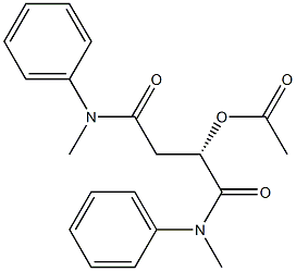 [2S,(+)]-2-(Acetyloxy)-N,N'-dimethyl-N,N'-diphenylsuccinamide Structure