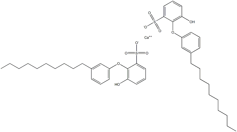 Bis(6-hydroxy-3'-decyl[oxybisbenzene]-2-sulfonic acid)calcium salt Structure