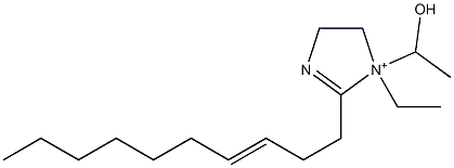 2-(3-Decenyl)-1-ethyl-1-(1-hydroxyethyl)-2-imidazoline-1-ium Structure