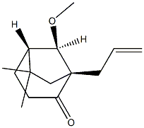 (1R,5S,8R)-8-Methoxy-6,6-dimethyl-1-(2-propenyl)bicyclo[3.2.1]octan-2-one Structure