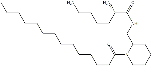 (2S)-2,6-Diamino-N-[(1-tetradecanoyl-2-piperidinyl)methyl]hexanamide