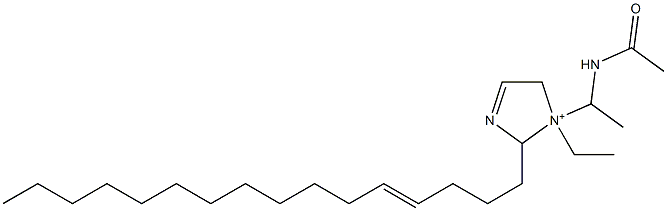 1-[1-(アセチルアミノ)エチル]-1-エチル-2-(4-ヘキサデセニル)-3-イミダゾリン-1-イウム 化学構造式