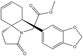 (5S,10S)-2-Oxo-10-(1,3-benzodioxol-5-yl)-1-azaspiro[4.5]dec-7-ene-1-acetic acid methyl ester 结构式