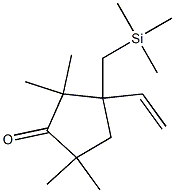 2,2,5,5-Tetramethyl-3-(trimethylsilylmethyl)-3-vinylcyclopentanone Struktur