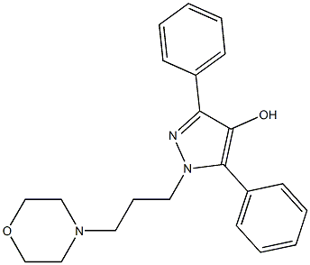 1-(3-Morpholinopropyl)-3,5-diphenyl-1H-pyrazol-4-ol Structure