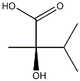 (R)-2,3-ジメチル-2-ヒドロキシブタン酸 化学構造式
