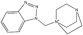 1-(1H-ベンゾトリアゾール-1-イルメチル)-1-アゾニア-4-アザビシクロ[2.2.2]オクタン 化学構造式