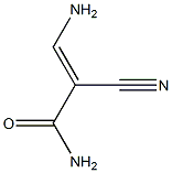 (E)-2-シアノ-3-アミノプロペンアミド 化学構造式