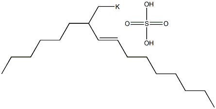 Sulfuric acid 2-hexyl-3-undecenyl=potassium ester salt Structure