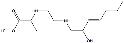 2-[N-[2-[N-(2-Hydroxy-3-heptenyl)amino]ethyl]amino]propionic acid lithium salt Structure