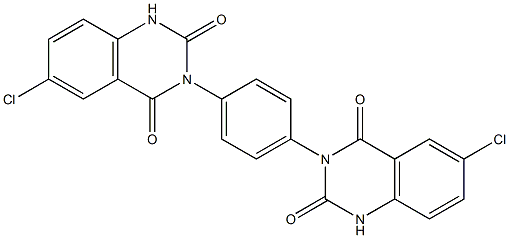 3,3'-(1,4-Phenylene)bis[6-chloroquinazoline-2,4(1H,3H)-dione],,结构式