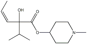 (Z)-2-Hydroxy-2-isopropyl-3-pentenoic acid 1-methyl-4-piperidyl ester Structure