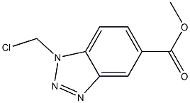 1-クロロメチル-1H-ベンゾトリアゾール-5-カルボン酸メチル 化学構造式